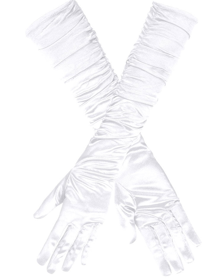 gala handschuhe Edle Hollywood Gala Handschuhe weiß